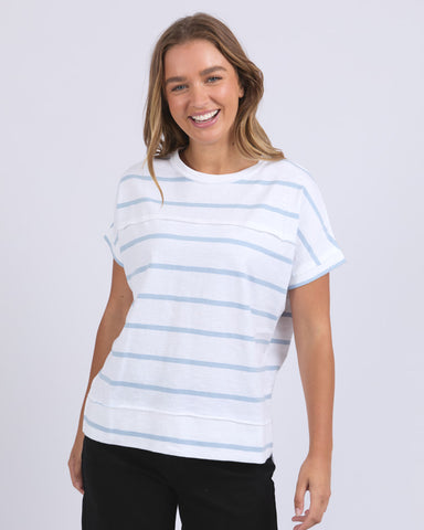 ALLISON STRIPE TEE BLUE