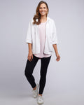 BEACH ZIP HOODIE WHITE