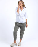 BEACHY ZIP HOODIE WHITE