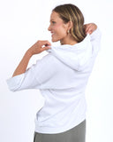 BEACHY ZIP HOODIE WHITE