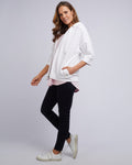 BEACH ZIP HOODIE WHITE