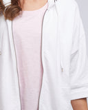 BEACH ZIP HOODIE WHITE