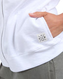 BEACHY ZIP HOODIE WHITE