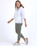 BEACHY ZIP HOODIE WHITE