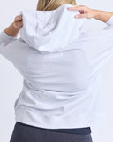 BEACHY ZIP HOODIE WHITE