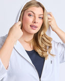 BEACHY ZIP HOODIE WHITE