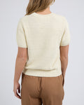 BLAIR SHORT SLEEVE KNIT WHITE
