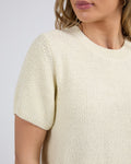 BLAIR SHORT SLEEVE KNIT WHITE