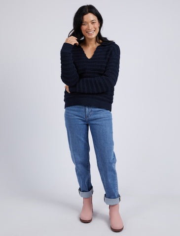 LINDEN OPEN COLLAR KNIT