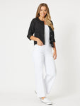 MADDY PULL ON WIDE LEG JEAN WHITE