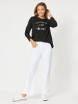 MADDY PULL ON WIDE LEG JEAN WHITE