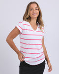 MANLY STRIPE TEE PINK