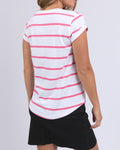 MANLY STRIPE TEE PINK