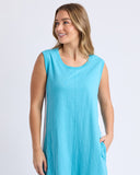 RECOVERY TANK DRESS SKY
