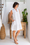 LINEN/VISCOSE DRESS