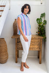 LINEN SHIRT MULTI STRIPE