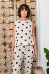 LINEN SPOT SHELL TOP