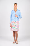 LINEN JACKET WITH FRAYED SEAMS