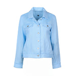 LINEN JACKET WITH FRAYED SEAMS