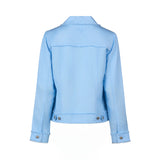 LINEN JACKET WITH FRAYED SEAMS