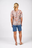 TUSCANY PRINTED V NECK TOP