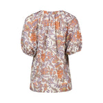 TUSCANY PRINTED V NECK TOP