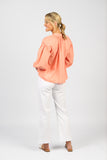 COLLARED COTTON TOP APRICOT
