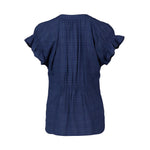 DROP SHOULDER TOP WITH SHIRRING DETAIL