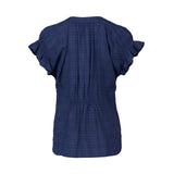 DROP SHOULDER TOP WITH SHIRRING DETAIL