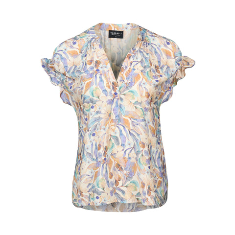 AMALFI DROP SHOULDER TOP WITH SHIRRING DETAIL