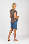 NALA DROP SHOULDER TOP WITH SHIRRING DETAIL