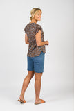 NALA DROP SHOULDER TOP WITH SHIRRING DETAIL