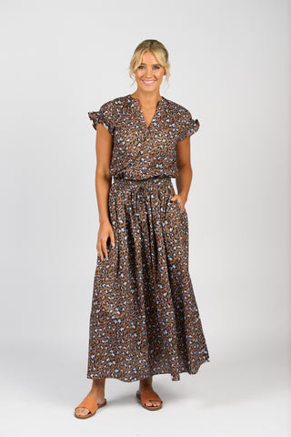 NALA DROP SHOULDER TOP WITH SHIRRING DETAIL