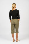 SKINNY LEG ELASTIC WAIST LONG SHORT