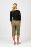SKINNY LEG ELASTIC WAIST LONG SHORT