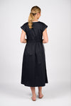 V NECK DRESS WITH CONTRAST TRIM