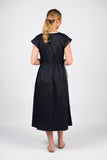 V NECK DRESS WITH CONTRAST TRIM
